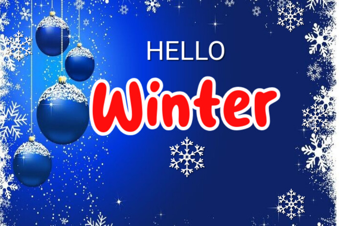 Hello winter, winter, merry Christmas, winter wonderland 海报 template