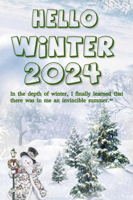 Hello winter,template,online greetings card | PosterMyWall