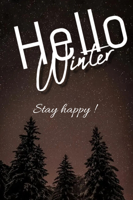 Hello winter ,template ,online greetings card | PosterMyWall