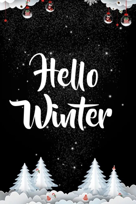 Hello winter Template | PosterMyWall