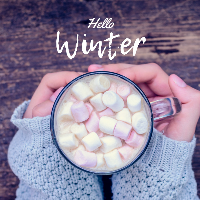 Hello Winter Instagram Plasing template