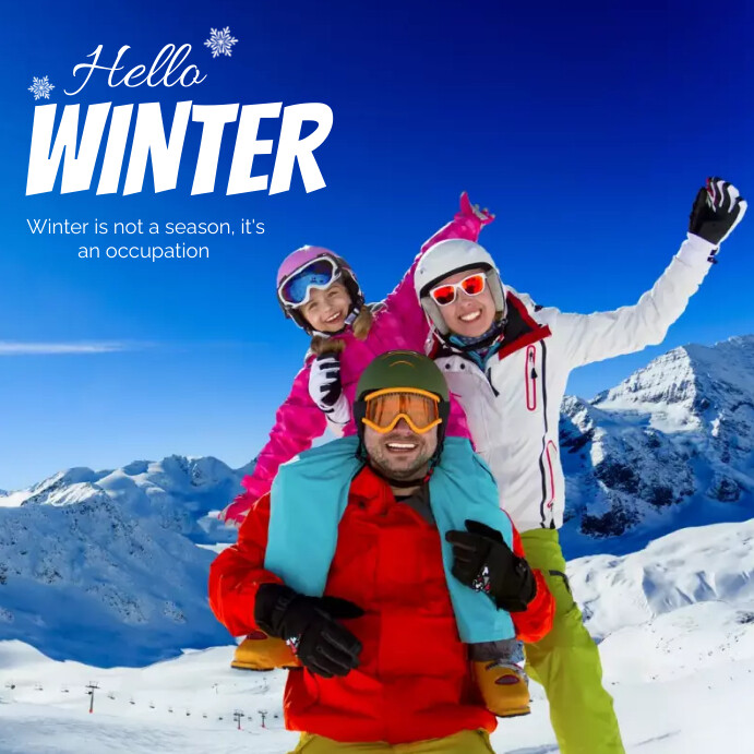 Hello winter Template | PosterMyWall