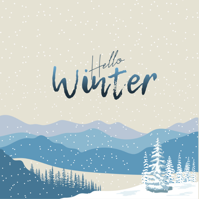 Hello Winter Template | PosterMyWall