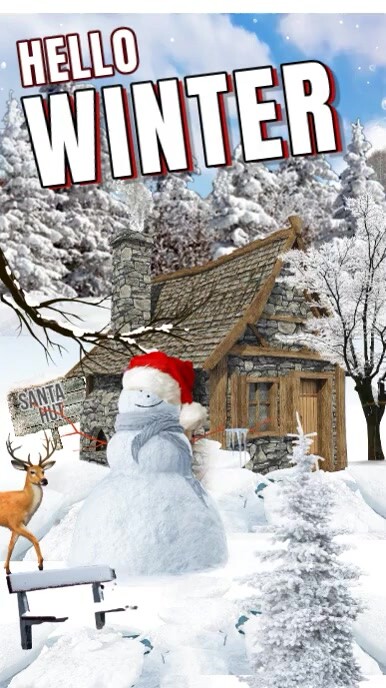Hello winter Template | PosterMyWall