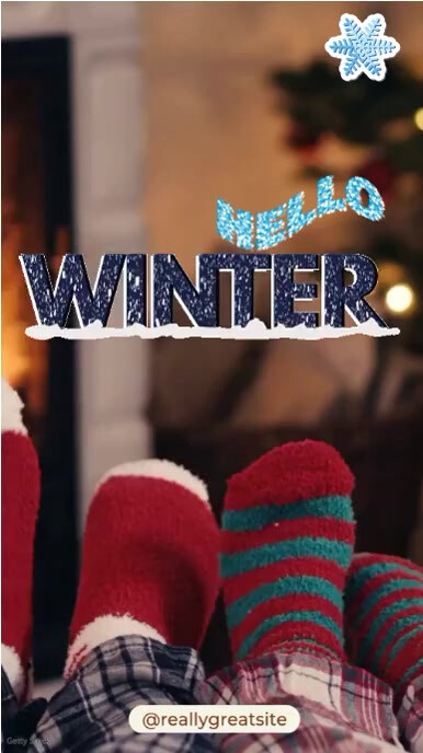 Hello winter Tiktok Video template