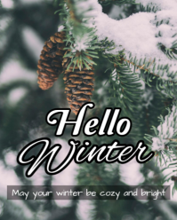 Hello Winter Instagram Portrait template