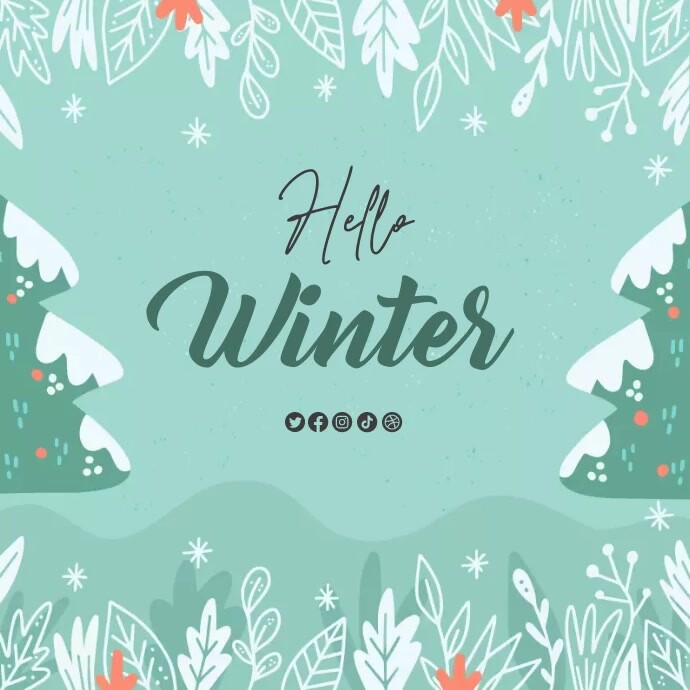 Hello Winter Animation Copy of Hello Winter Greeting Animation | PosterMyWall