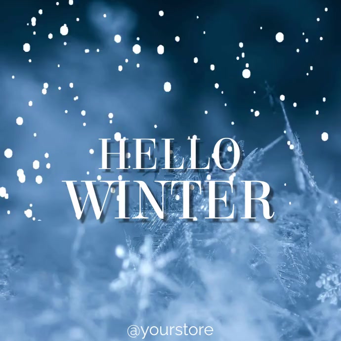 Hello Winter Animation Hello winter post video Template | PosterMyWall