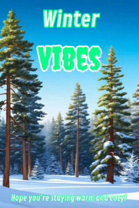 Hello winter poster design template 海报