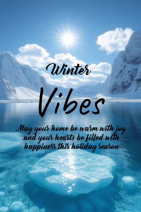 Hello winter poster design template | PosterMyWall