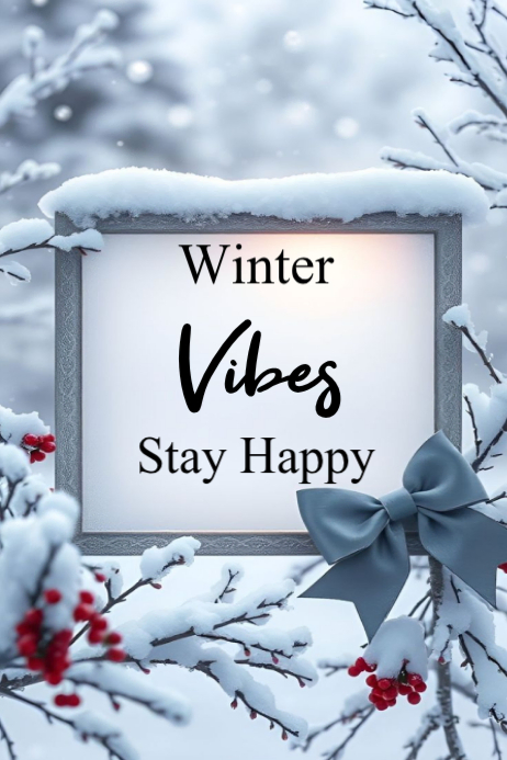 Hello winter poster design template | PosterMyWall