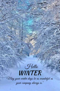 Hello Winter Poster Template 2025 | PosterMyWall