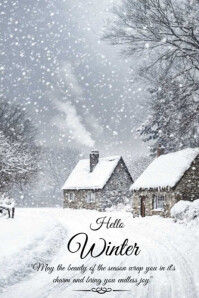 Hello Winter Poster Template | PosterMyWall
