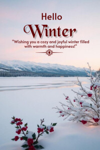 Hello Winter Poster Template | PosterMyWall