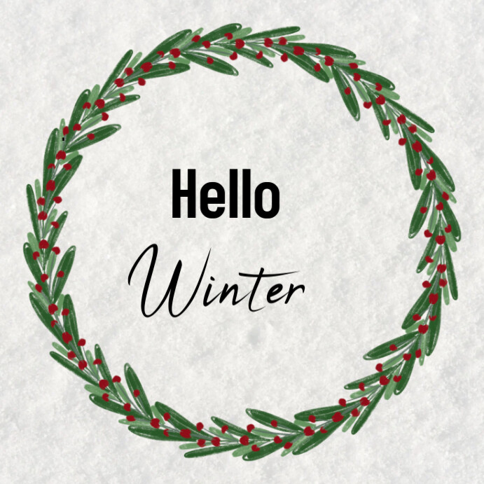 Hello winter template Instagram Post