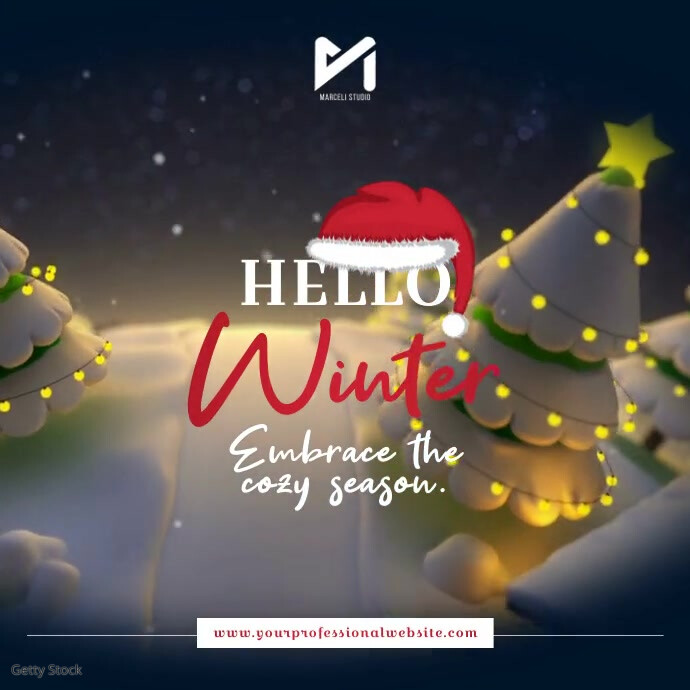 Hello Winter Video Ad | PosterMyWall