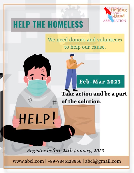 HELP HOMELESS TEMPLATE Flyer (US Letter)