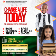 White Charity Donation Drive Instagram-opslag Template