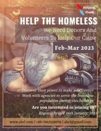 HELP HOMELESS TEMPLATE Flyer (US Letter)