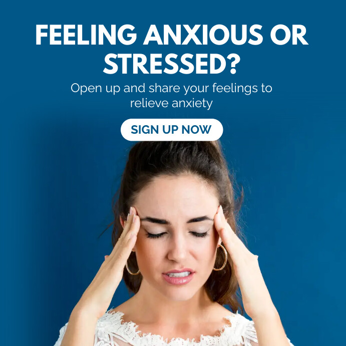Help Offer from Anxiety and Stress Template | PosterMyWall