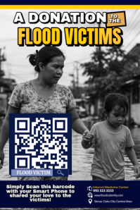 Help Rebuild Hope After Disaster Poster template