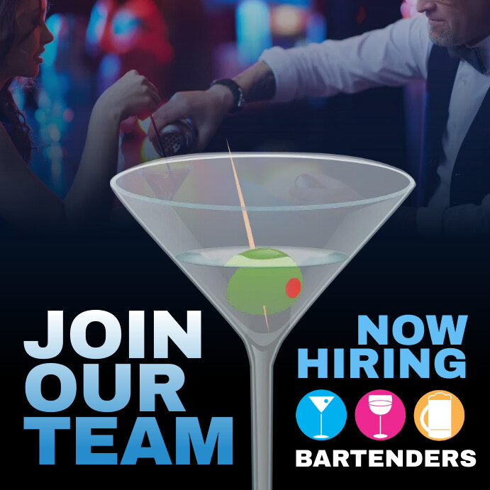 Help Wanted Bartender Instagram Template PosterMyWall help-wanted-bartender-instagram-template-postermywall