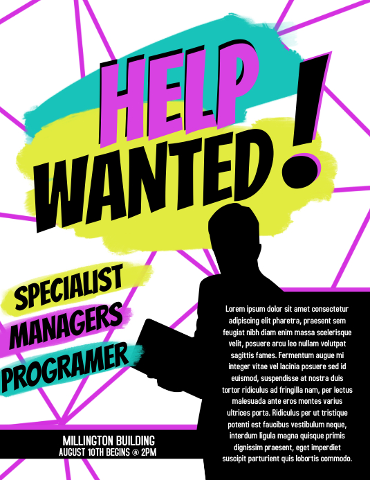Help wanted Template PosterMyWall