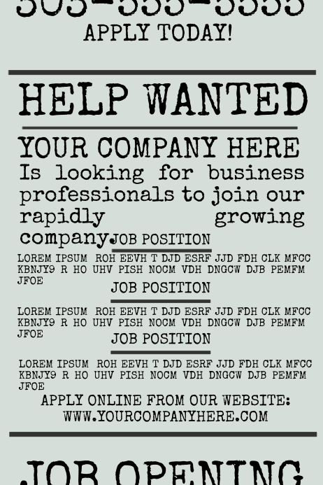 Help Wanted Template Postermywall Help Wanted Template Postermywall