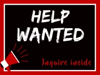 Help Wanted Yard Sign template
