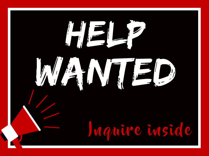 Help Wanteddrawing Copy of Help Wanted Yard Sign | PosterMyWall
