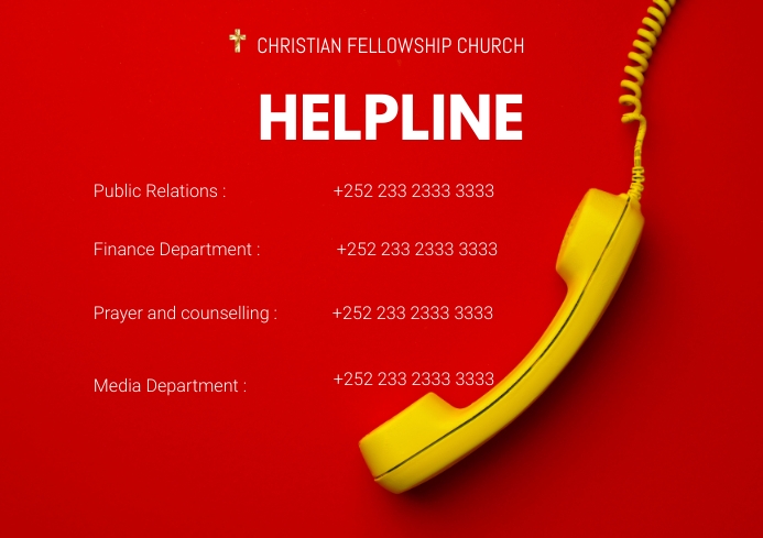 HELPLINE Template | PosterMyWall