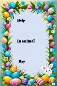 Helps in animal day Affiche template