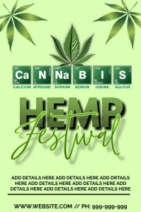 Hemp Festival Poster template
