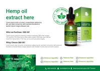 Hemp Oil Postcard template