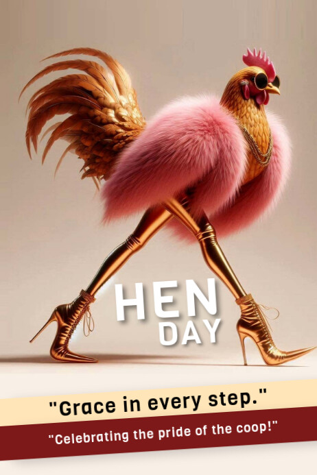 Hen Poster template