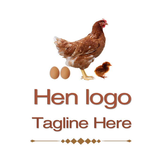 Hen logo template