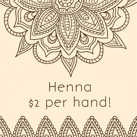 Henna Poster template