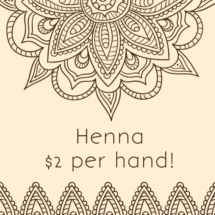 Henna Poster Template Postermywall