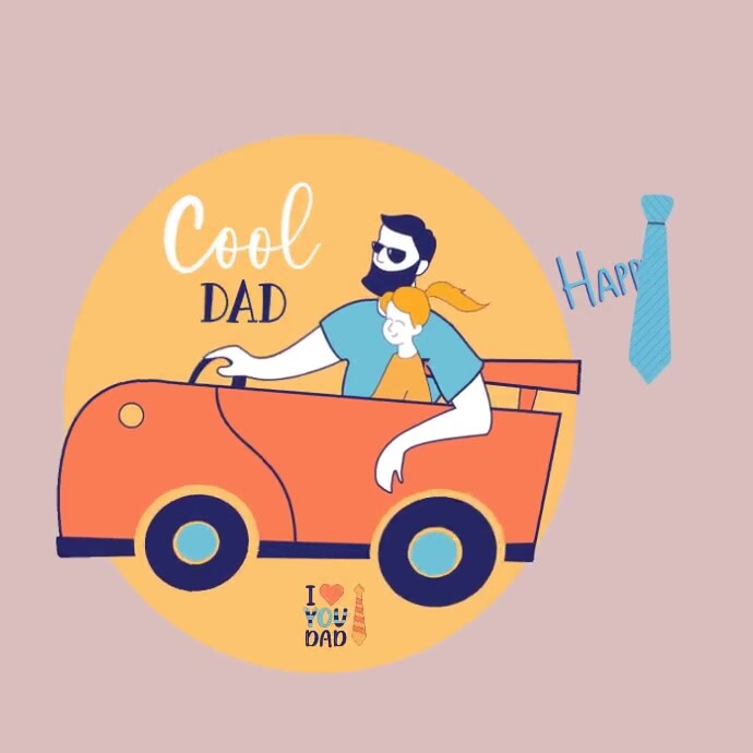 heppy britday Dad Template PosterMyWall