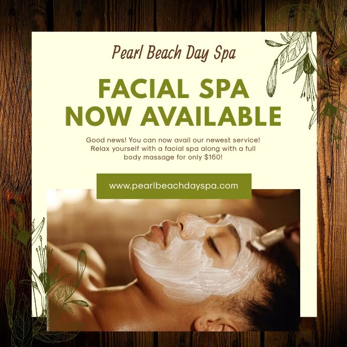 Iklan Spa Wajah Herbal Online Templat Postermywall