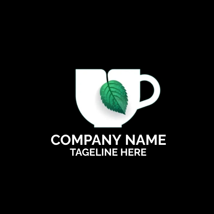 herbal tea logo template