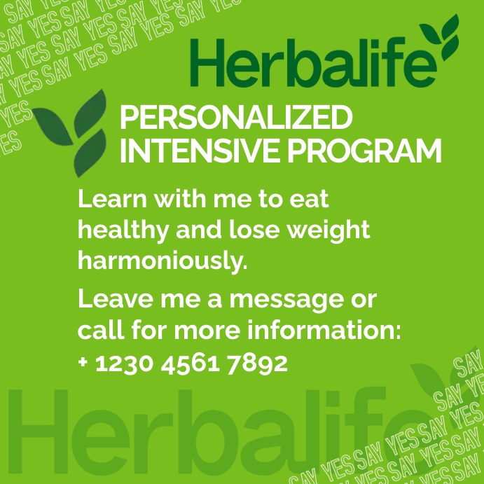 HERBALIFE PROGRAM WEIGHT LOSS โพสต์บน Instagram template