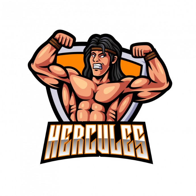 Hercule Mascot Logo Template Postermywall Hercule Mascot Logo Template Postermywall