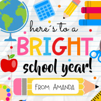 Here's to a Bright School Year Tag Instagram na Post template