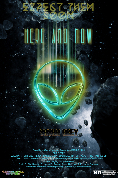 here and now Cartaz template