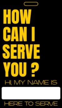 HERE TO SERVE BADGE Business Card template