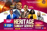 heritage church flyer Label template