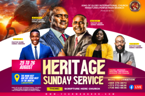 heritage church flyer Label template