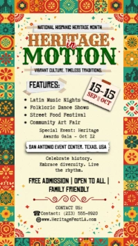 Heritage In Motion Festival Flyer Instagram Story template
