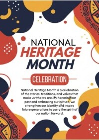 Heritage Month Celebration A4 template